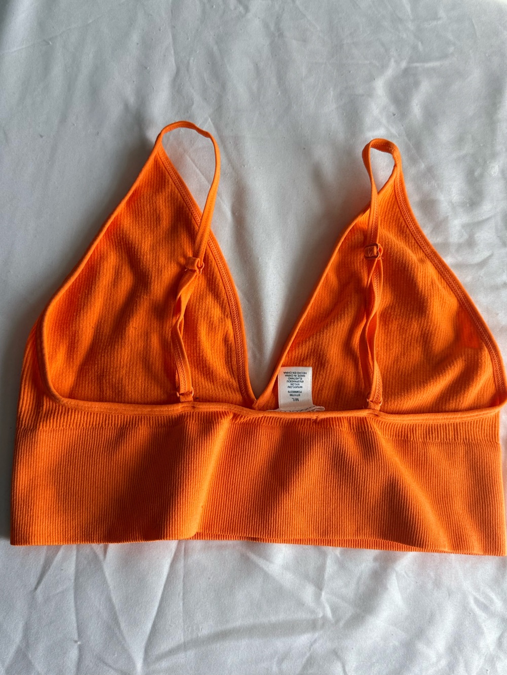 Bozzolo Orange Ribbed Tank - Picture 2 of 3